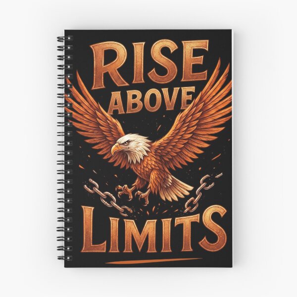 Item preview, Rise Above Limits | Motivational Eagle Breaking Chains Vintage Typography designed and sold by Shopeon Designs.