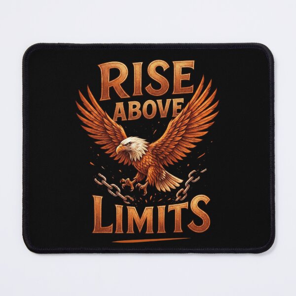 Item preview, Rise Above Limits | Motivational Eagle Breaking Chains Vintage Typography designed and sold by Shopeon Designs.