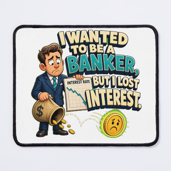 Item preview, I Wanted to Be a Banker, But I Lost Interest – Funny Finance Pun designed and sold by Atlant11.