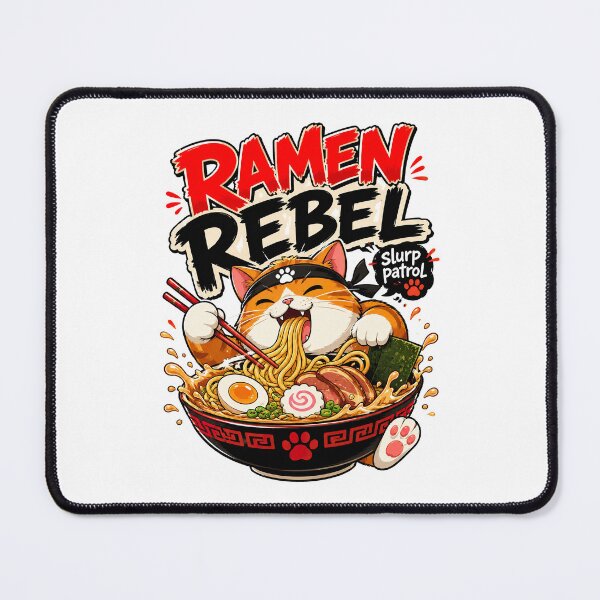 Item preview, Ramen Noodle Cat, Ramen Rebel Slurp Patrol Funny Cat Noodle designed and sold by graphic-genie.