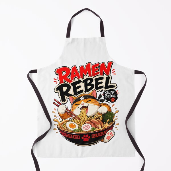 Item preview, Ramen Noodle Cat, Ramen Rebel Slurp Patrol Funny Cat Noodle designed and sold by graphic-genie.