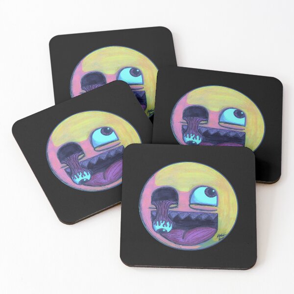Item preview, Cyber Neon Awesome Face Scar-E-Moji - Synthwave Horror Art designed and sold by Grimmlar.
