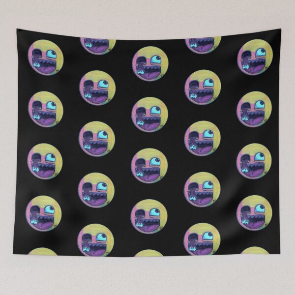 Item preview, Cyber Neon Awesome Face Scar-E-Moji - Synthwave Horror Art designed and sold by Grimmlar.