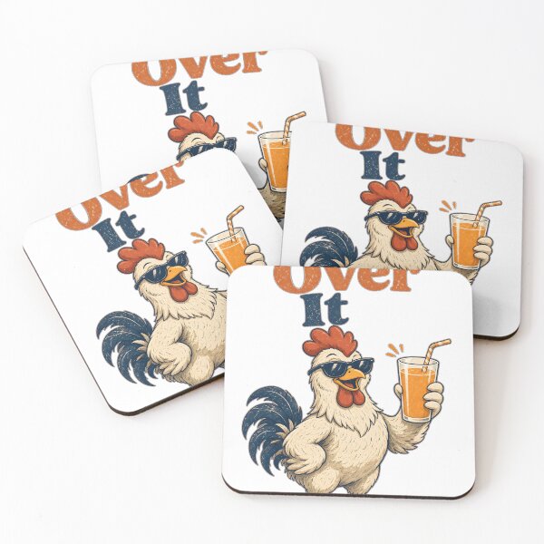 Item preview, Get Over It Funny Rooster Orange Juice designed and sold by aigcx.