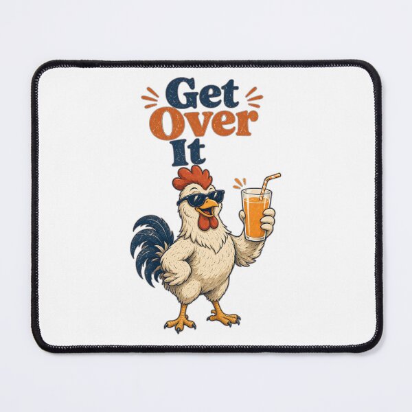 Item preview, Get Over It Funny Rooster Orange Juice designed and sold by aigcx.
