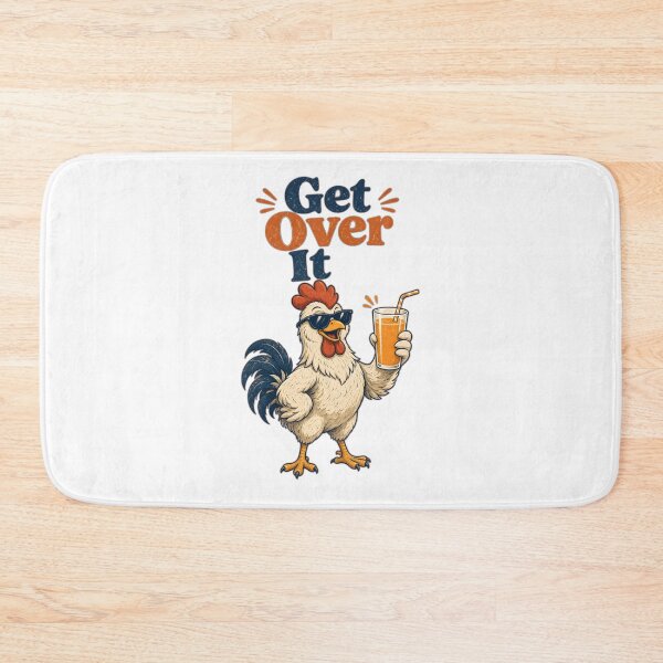 Item preview, Get Over It Funny Rooster Orange Juice designed and sold by aigcx.
