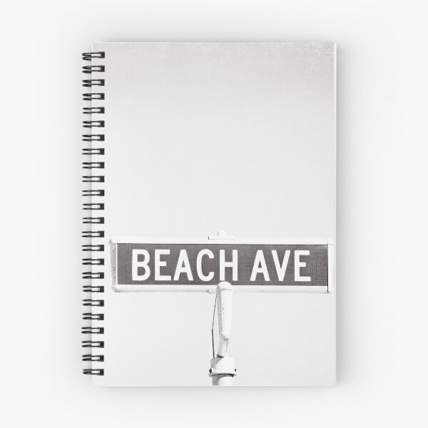 Item preview, Black and White Beach Street Sign Photography, Grey Coastal Seashore designed and sold by Carolyn Cochrane.