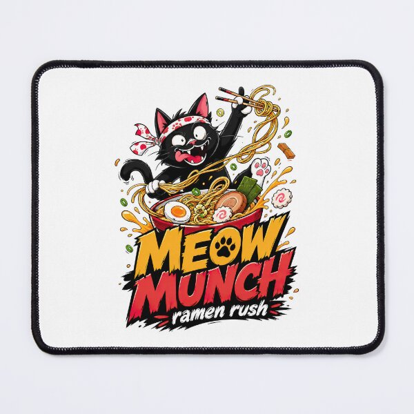 Item preview, Ramen Noodle Cat, Meow Munch Ramen Rush Funny Cat Noodl designed and sold by graphic-genie.