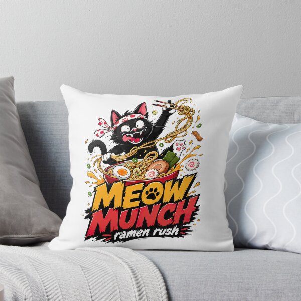Item preview, Ramen Noodle Cat, Meow Munch Ramen Rush Funny Cat Noodl designed and sold by graphic-genie.