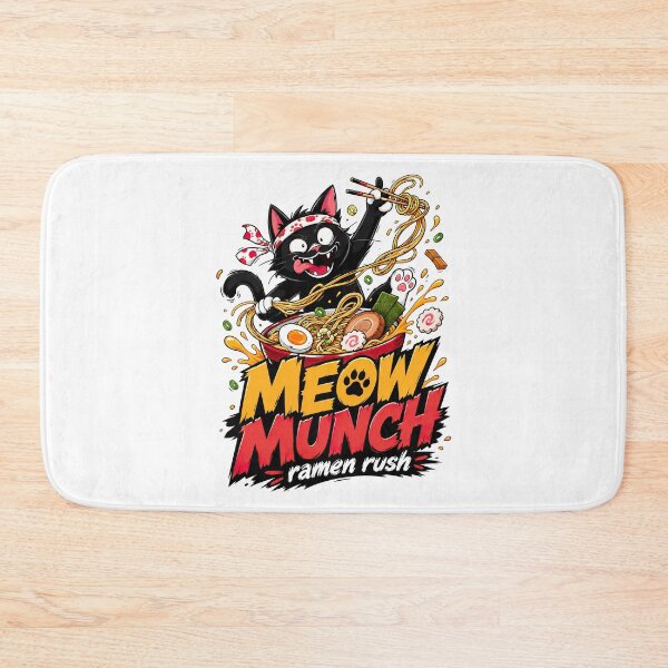 Item preview, Ramen Noodle Cat, Meow Munch Ramen Rush Funny Cat Noodl designed and sold by graphic-genie.