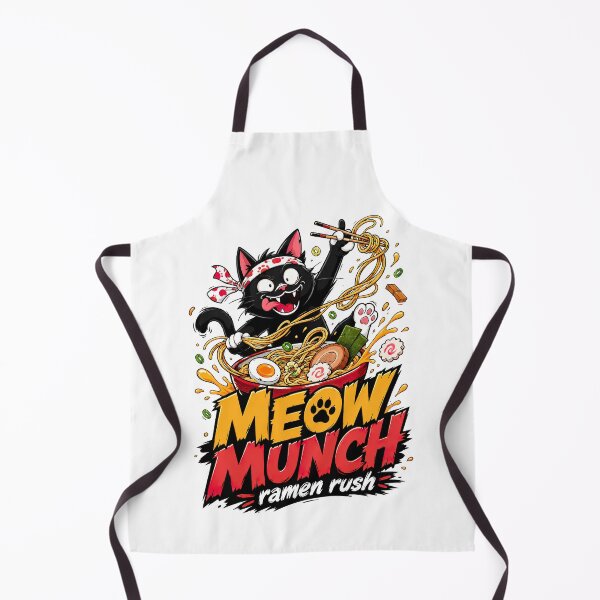 Item preview, Ramen Noodle Cat, Meow Munch Ramen Rush Funny Cat Noodl designed and sold by graphic-genie.