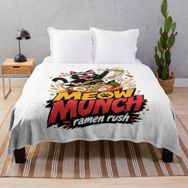 Item preview, Ramen Noodle Cat, Meow Munch Ramen Rush Funny Cat Noodl designed and sold by graphic-genie.