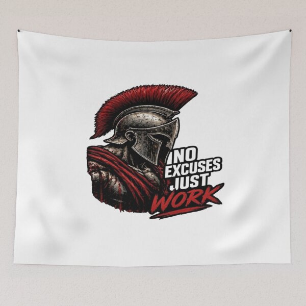 Item preview, Spartan Warrior No Excuses Gym Motivation designed and sold by FABIOLA1970.