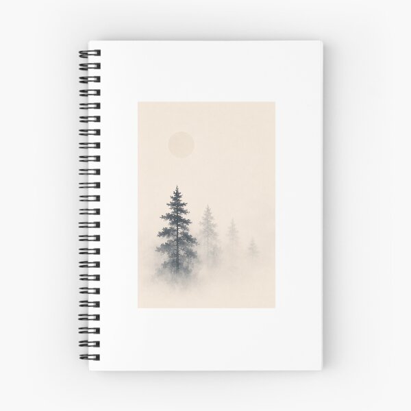 Item preview, Silent Fade | Minimal Nordic Fog Forest Illustration designed and sold by Norvian.