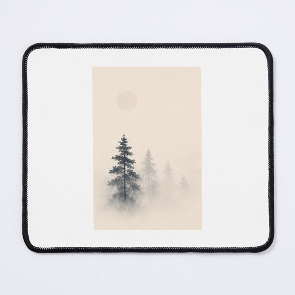 Item preview, Silent Fade | Minimal Nordic Fog Forest Illustration designed and sold by Norvian.