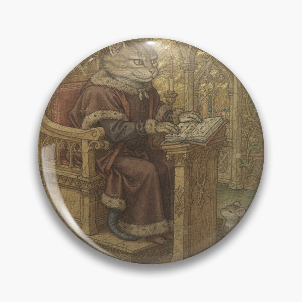 Item preview, Medieval Cat Judge Presiding Over a Mouse Trial Manuscript Art designed and sold by PictorialWhimsy.