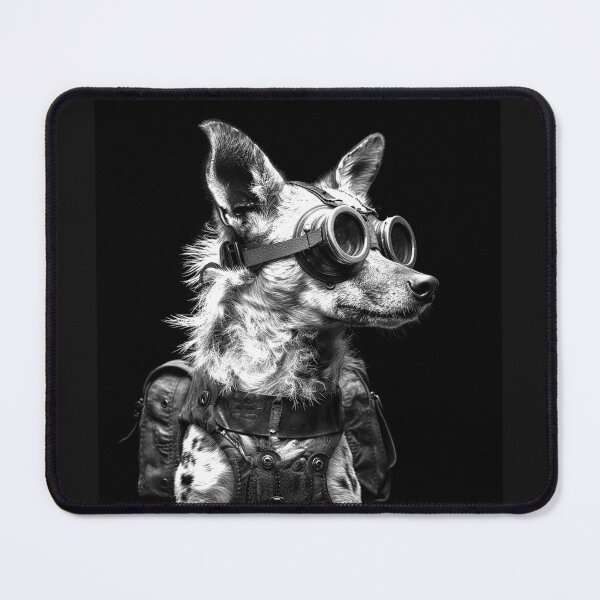 Item preview, Steampunk Dog with Aviator Goggles Vintage Adventure Portrait Art Designs designed and sold by inkoutninja.