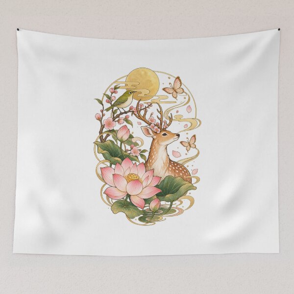Item preview, Japanese Art Deer designed and sold by hana-tori-tsuki.