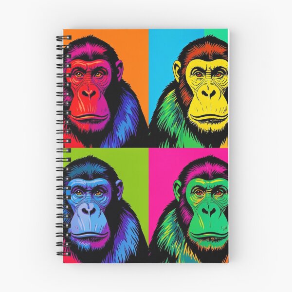 Item preview, Colorful Pop Art Monkey Portrait – Vibrant Neon Primate Retro Design designed and sold by Generic RedHead Designs.