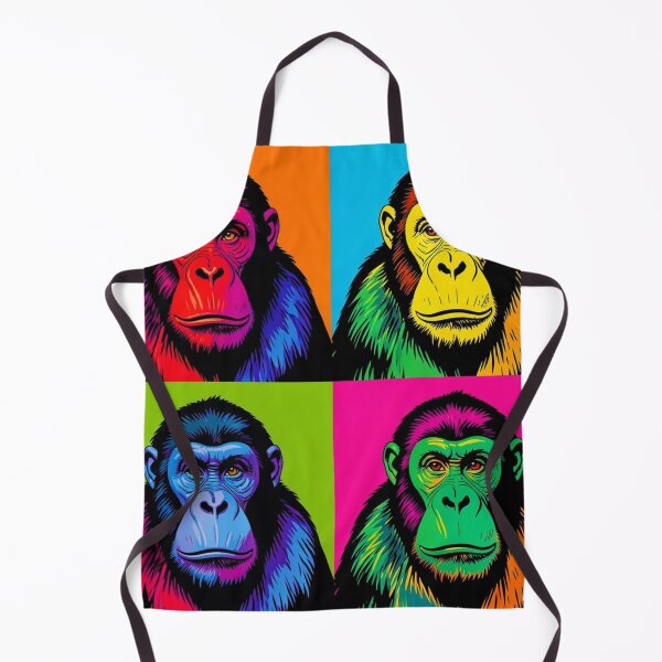 Item preview, Colorful Pop Art Monkey Portrait – Vibrant Neon Primate Retro Design designed and sold by Generic RedHead Designs.