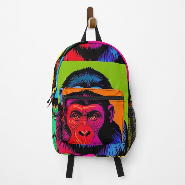 Item preview, Colorful Pop Art Monkey Portrait – Vibrant Neon Primate Retro Design designed and sold by Generic RedHead Designs.