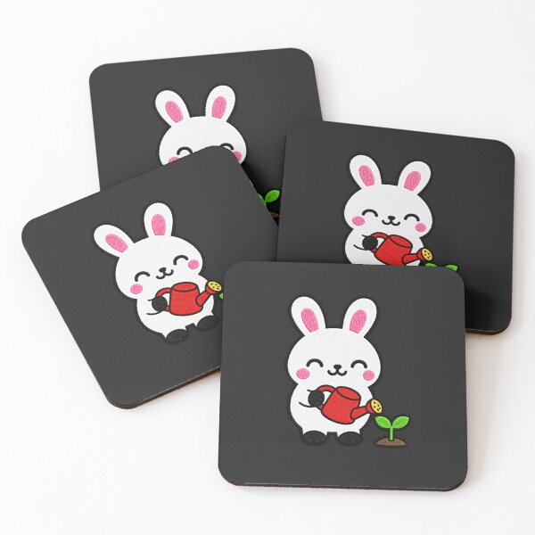 Item preview, Cute Bunny with Watering Can Kawaii Embroidery Patch designed and sold by ColorSplash123.
