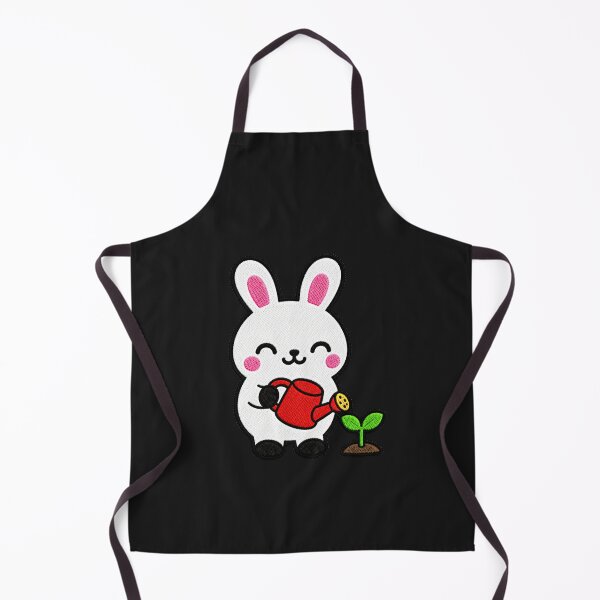 Item preview, Cute Bunny with Watering Can Kawaii Embroidery Patch designed and sold by ColorSplash123.