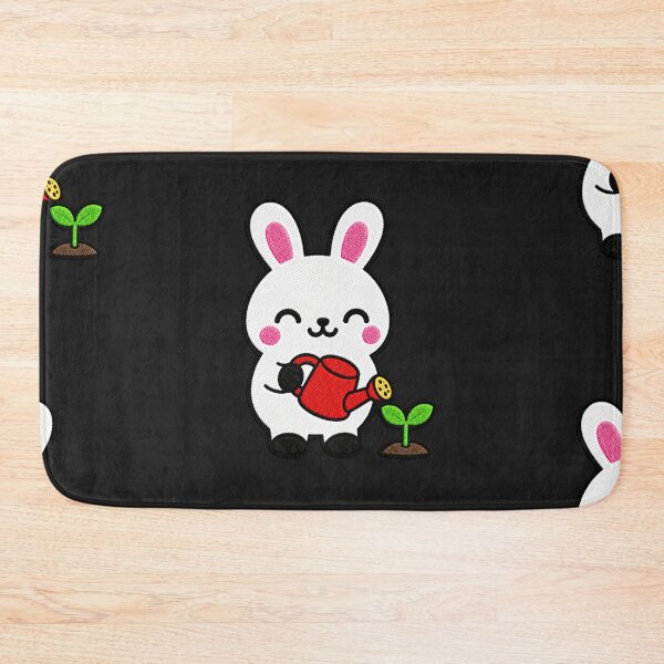 Item preview, Cute Bunny with Watering Can Kawaii Embroidery Patch designed and sold by ColorSplash123.