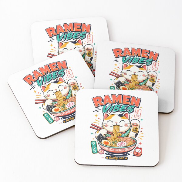 Item preview, Ramen Noodle Cat, Ramen Vibes Lucky Cat Japanese Noodle Lover Design designed and sold by graphic-genie.