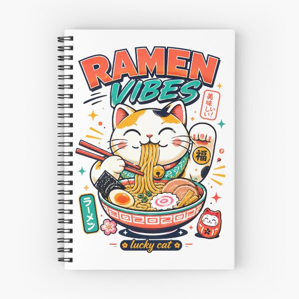 Item preview, Ramen Noodle Cat, Ramen Vibes Lucky Cat Japanese Noodle Lover Design designed and sold by graphic-genie.