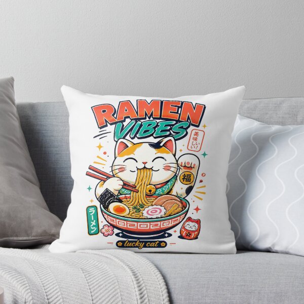 Item preview, Ramen Noodle Cat, Ramen Vibes Lucky Cat Japanese Noodle Lover Design designed and sold by graphic-genie.