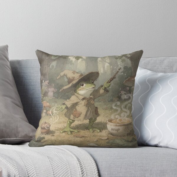 Item preview, Toad Wizard Whose Only Spell Turns Things Into Soup Cottagecore Art designed and sold by PictorialWhimsy.