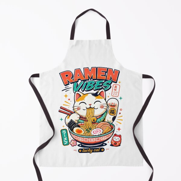 Item preview, Ramen Noodle Cat, Ramen Vibes Lucky Cat Japanese Noodle Lover Design designed and sold by graphic-genie.