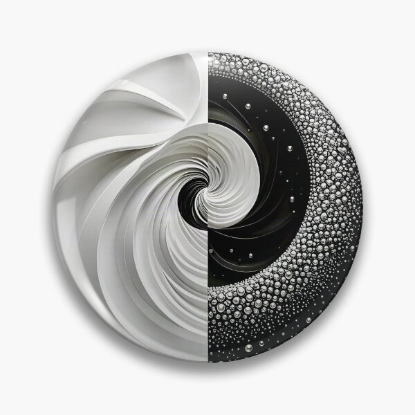 Item preview, Monochrome Swirl and Bubble Design in Black and White  designed and sold by Vicky Brago-Mitchell®.