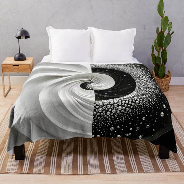 Item preview, Monochrome Swirl and Bubble Design in Black and White designed and sold by Vicky Brago-Mitchell®.