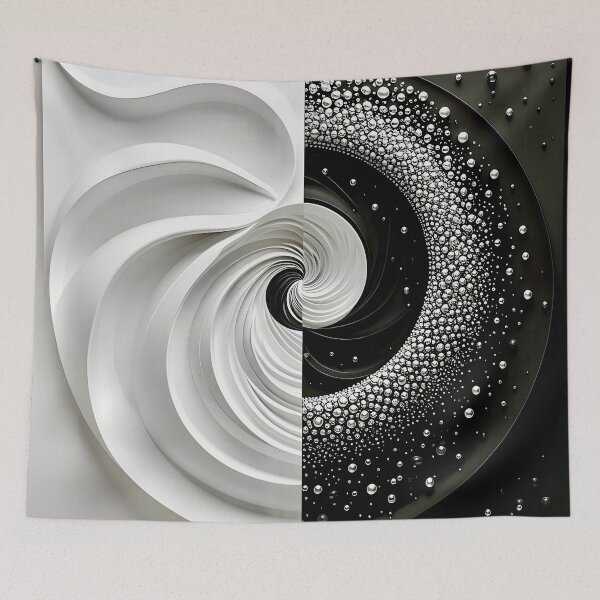 Item preview, Monochrome Swirl and Bubble Design in Black and White  designed and sold by Vicky Brago-Mitchell®.