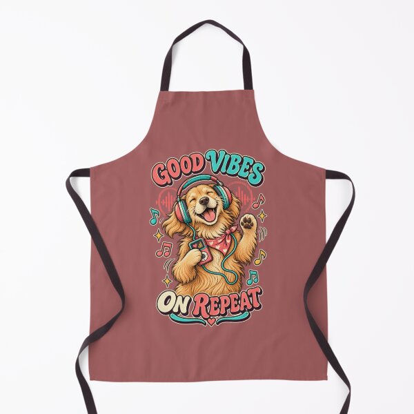 Item preview, Funny Golden Retriever T-Shirt for Women – Good Vibes Music Dog with Headphones designed and sold by NinaCreator.