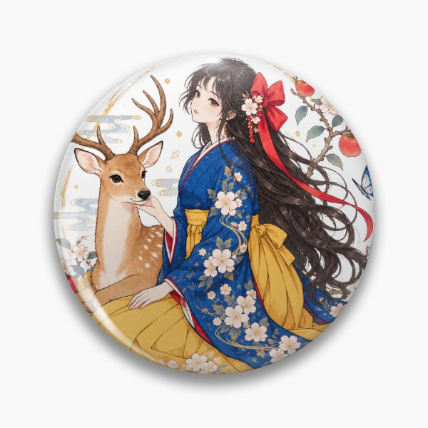 Item preview, Japanese Art Hakama Girl designed and sold by hana-tori-tsuki.