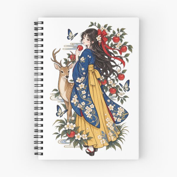 Item preview, Japanese Art Hakama Girl designed and sold by hana-tori-tsuki.