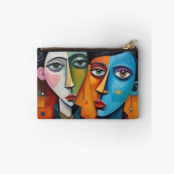 Item preview, Cubist Couple Portrait Abstract Art designed and sold by Beyond The Canvas.