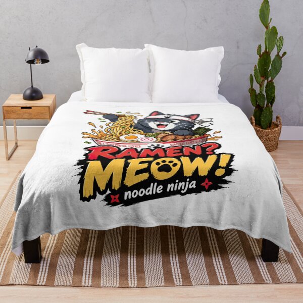 Item preview, Ramen Noodle Cat, Ramen Meow Noodle Ninja Funny Cat Ramen Design designed and sold by graphic-genie.