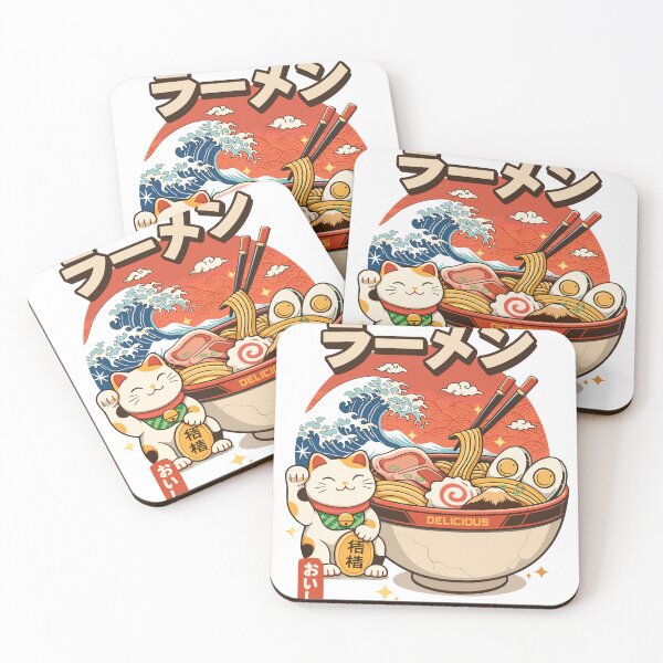 Item preview, Delicious Japanese Ramen Lucky Cat Poster designed and sold by Matinez Pink.