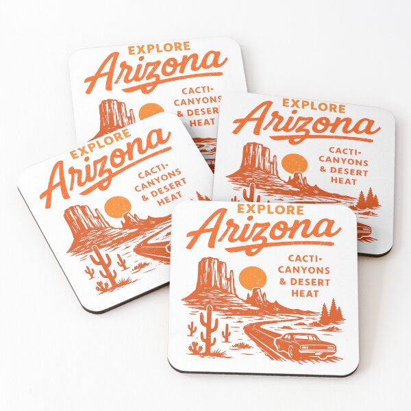 Item preview, Explore Arizona Cacti Canyons Desert Heat Poster designed and sold by Matinez Pink.