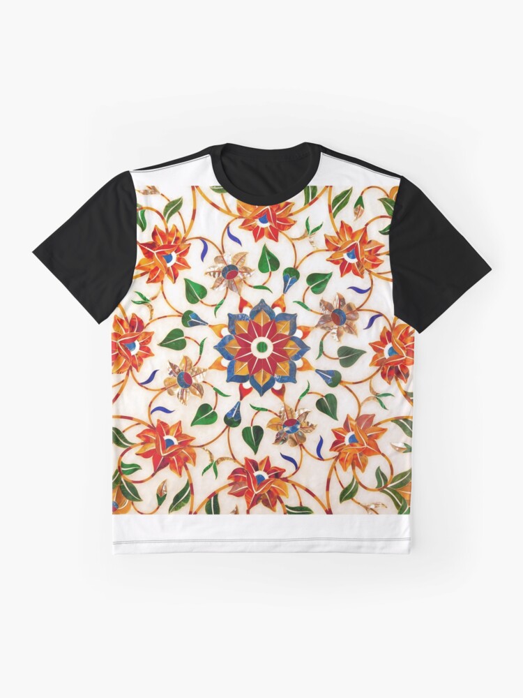 Vista alternativa de Camiseta gráfica Diseño Floral Taj Mahal