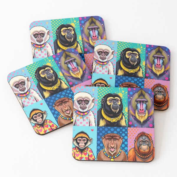 Item preview, Colorful Pop Art Monkeys designed and sold by PlengPoomofArts.
