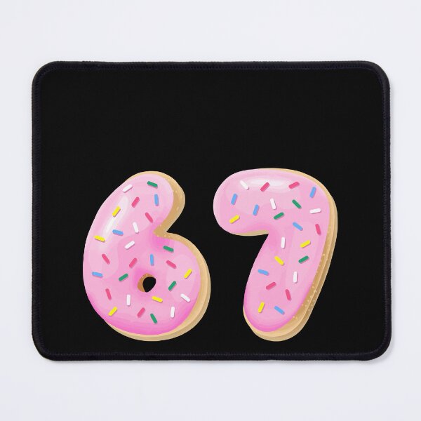 Item preview, 67 Six Seven Number 67 Meme Ice Cream Sprinkles Donut Meme designed and sold by farhanhafeez.