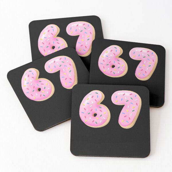 Item preview, 67 Six Seven Number 67 Meme Ice Cream Sprinkles Donut Meme designed and sold by farhanhafeez.