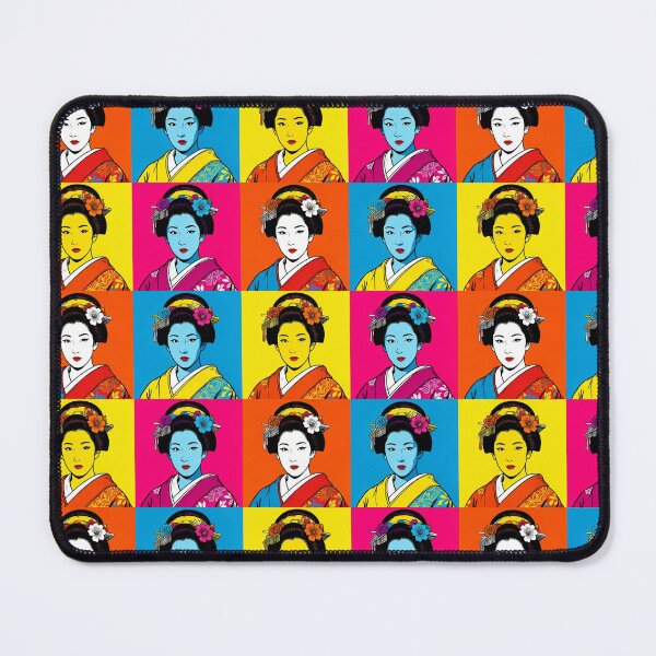 Item preview, Colorful Geisha Pop Art Portrait – Japanese Woman in Vibrant Retro Style designed and sold by Generic RedHead Designs.