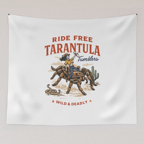 Item preview, Ride Free Tarantula Tumblers Wild & Deadly Poster designed and sold by Matinez Pink.