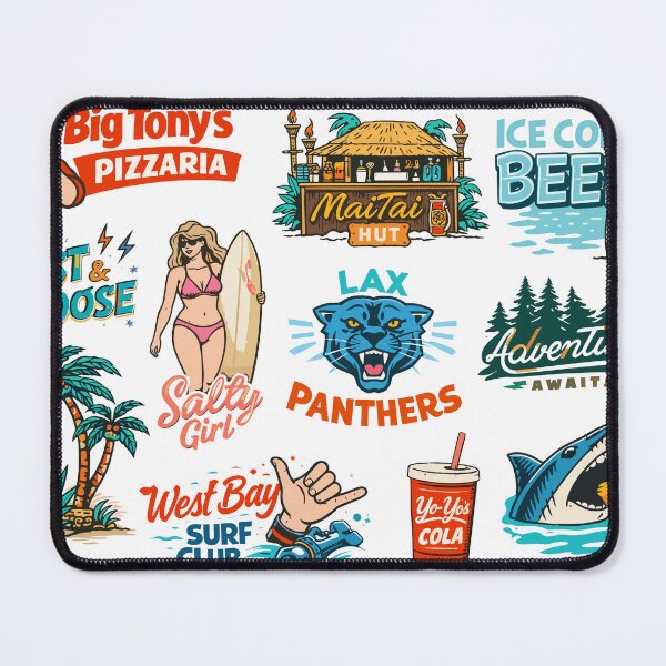 Item preview, Retro Vintage Badges & Logos Collage Poster designed and sold by Matinez Pink.